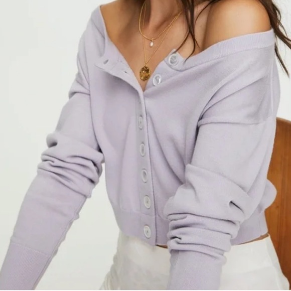 Wilfred Sweaters - Wilfred Crop Wool Cardigan Lavender